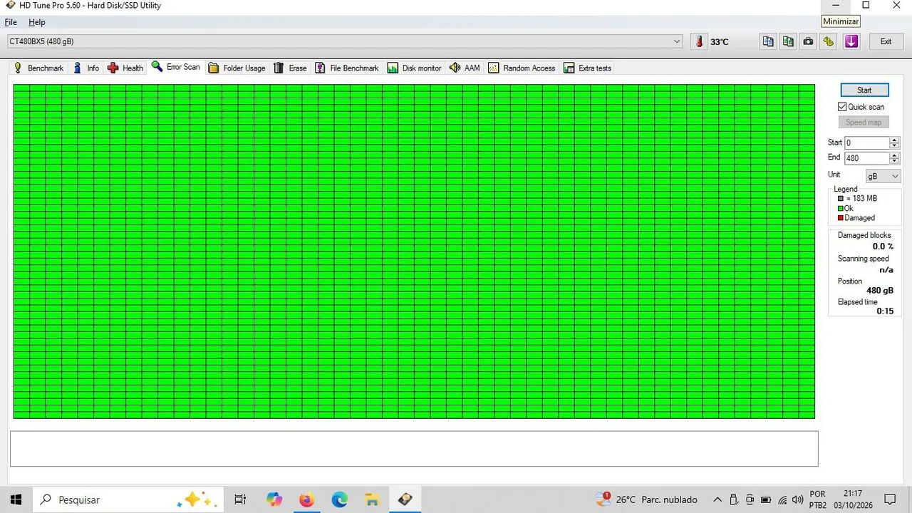 SSD crucial 480gb usado  - Foto 5