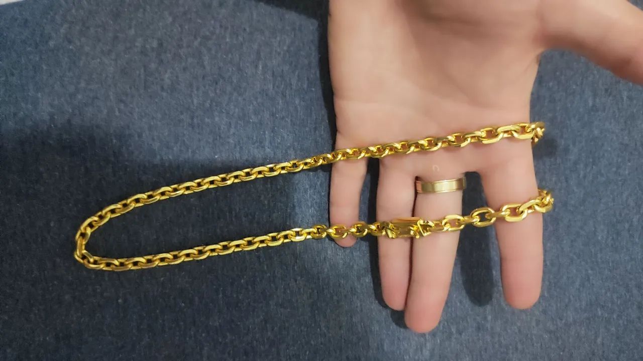 Corrente Banhada ouro 18k envernizada 