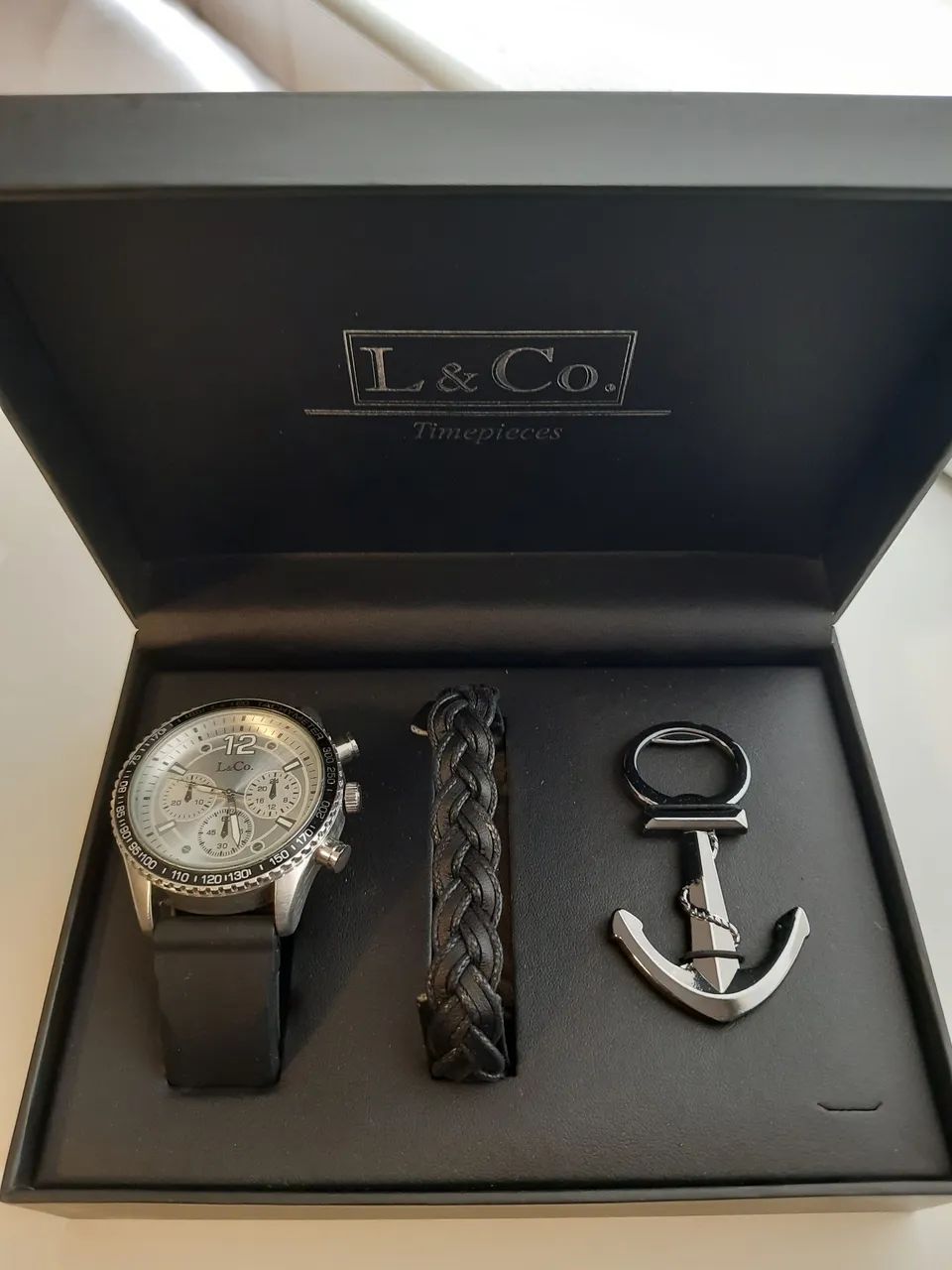Kit Relógio, Pulseira e Chaveiro L&CO Timepieces
