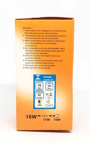 Lâmpada 16w Bulbo Led Super Branca Bivolt Econômica Big Beard Brasil Nova na Caixa - Foto 3