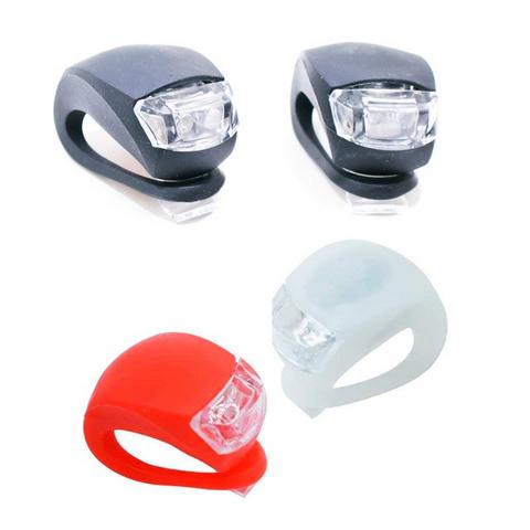 Luz Par Led Bicicleta Kit 4 Unidades Lanterna Silicone Bike