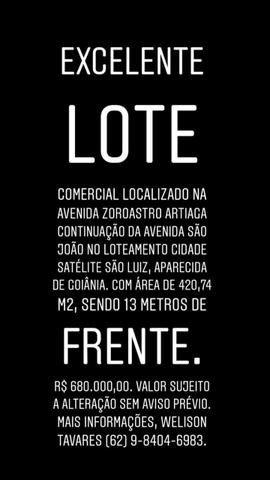 Lote Comercial, localizado na Avenida Zoroastro Artiaga continuação da Avenida São João - Foto 4