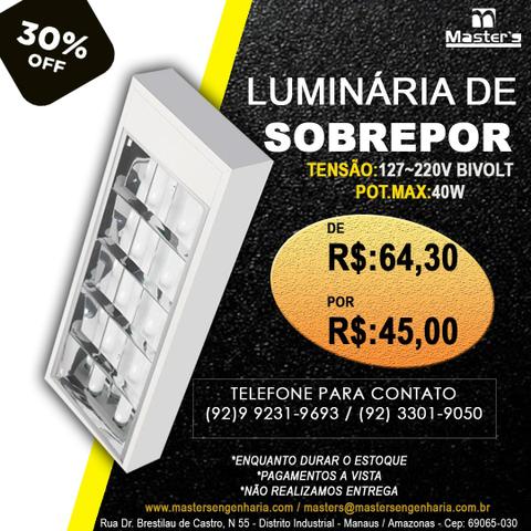Luminária de sobrepor apenas 29 unidades