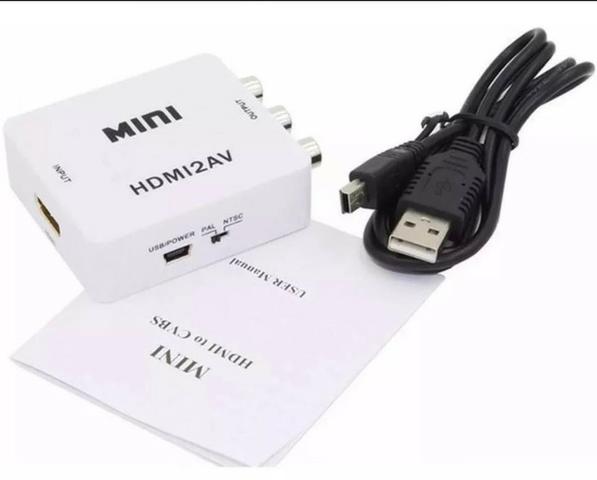 Mini Adaptador Conversor Video Composto 3 Rca Av Para Hdmi