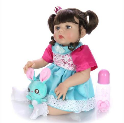 Bebê Reborn Boneca Grande Toda de Silicone 57Cm - Foto 5