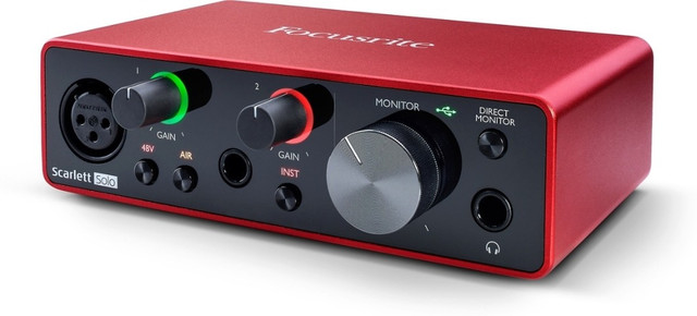 Interface De Áudio Usb Focusrite Scarlett Solo 3ª Geração