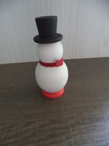 Paliteiro De Madeira Homem Da Neve - Foto 5