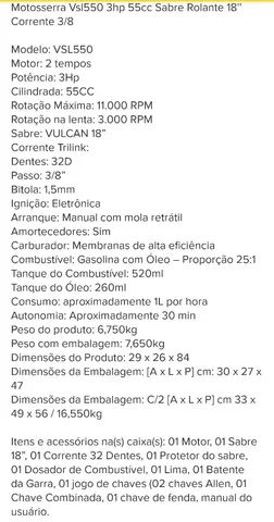 Motoserra vulcan 55cc  - Foto 4