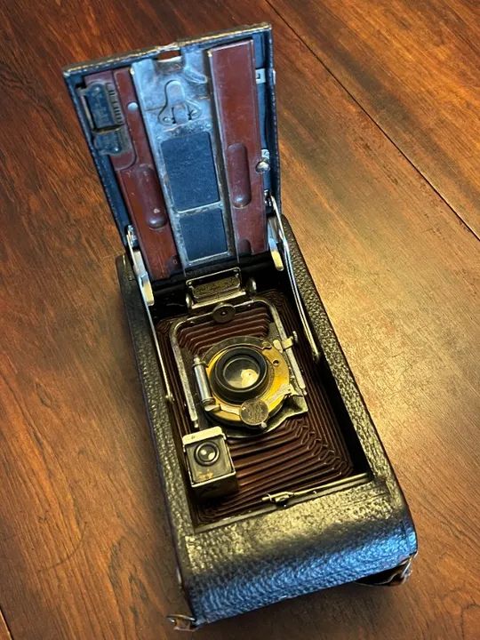 Camera fotografica KODAK FOLDING POCKET NO. 3-A Model B-4 analógica de filme - Foto 4