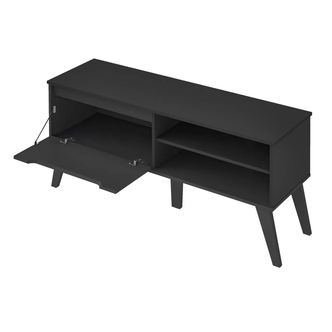 Rack Preto Retrô Paris Para Até 60 Polegadas 64254007413379123