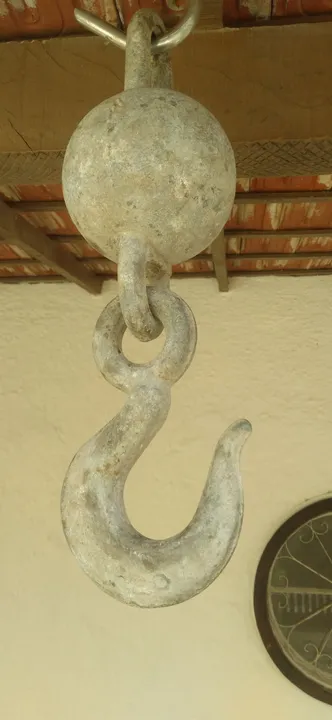 Gancho de ferro com pendulo bola para guindaste