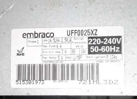 Unidade Condensadora Embraco Zerada sem Uso - Foto 6