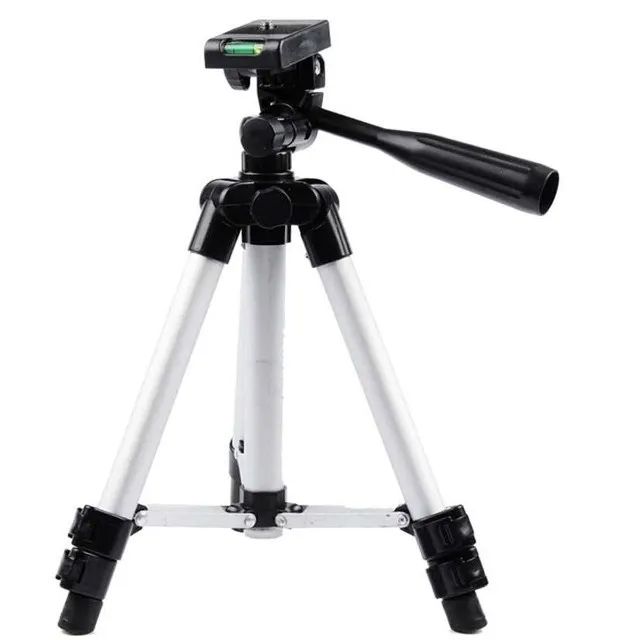 Tripé De Alumínio Profissional c/ Nível e Suporte para Celular Smartphones Webcam Câmeras - Foto 3