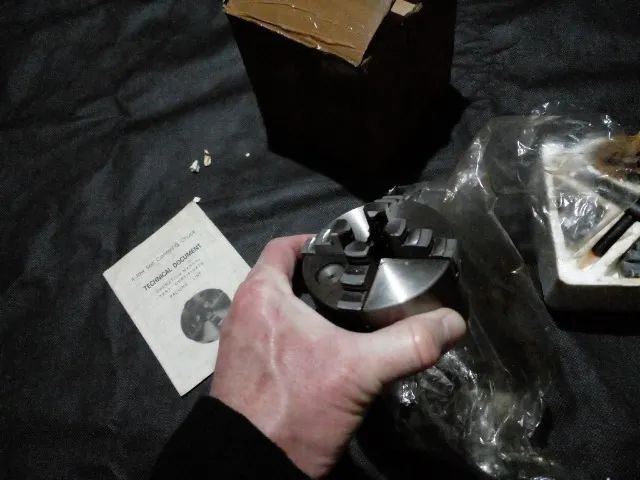 Placa de torno 80 mm 4 castanhas autocentrante sem uso !! - Foto 5