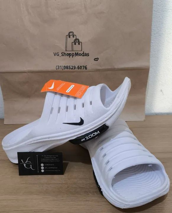 Chinelo Nike Zoom Branco  - Foto 2