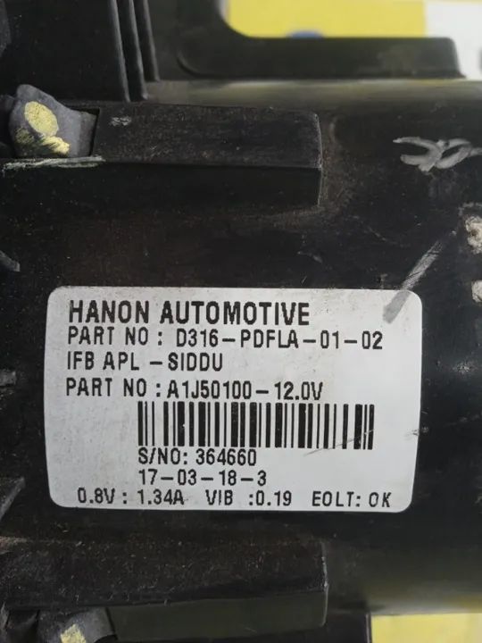 Motor Ventilação Interna A1j50100 Kwid 1.0 12v Mt 2019 Cod. a1j501-00  - Foto 5