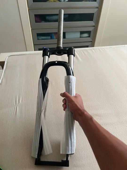 Garfo Suspensão Bike Aro 29 Absolute Mxfk18 Aheadset Aço Preto Com trava - Foto 2