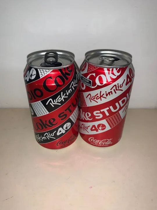 Latas: Coca Cola Rock In Rio 40 Anos Kit Com 2 - Raro - Foto 2