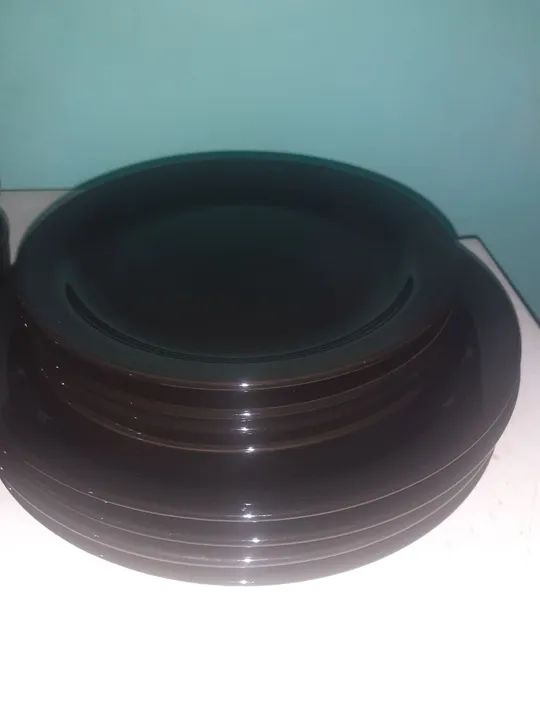 Jogo de prato redando preto - Foto 3