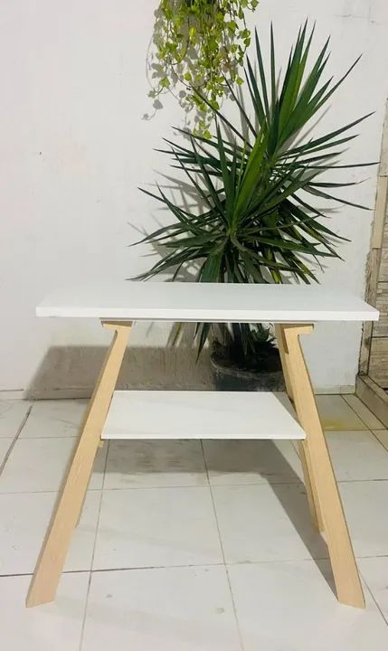 Aparador em MDF - Branco e madeirado  - Foto 3