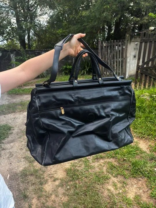 Mala Bolsa de Couro Legítimo Datelli