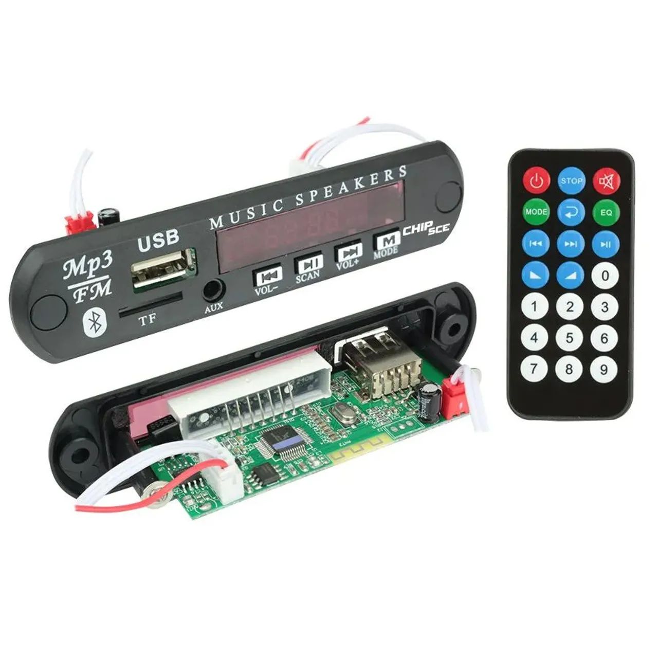Placa Amplificadora de Áudio Bluetooth com Rádio FM placa  som