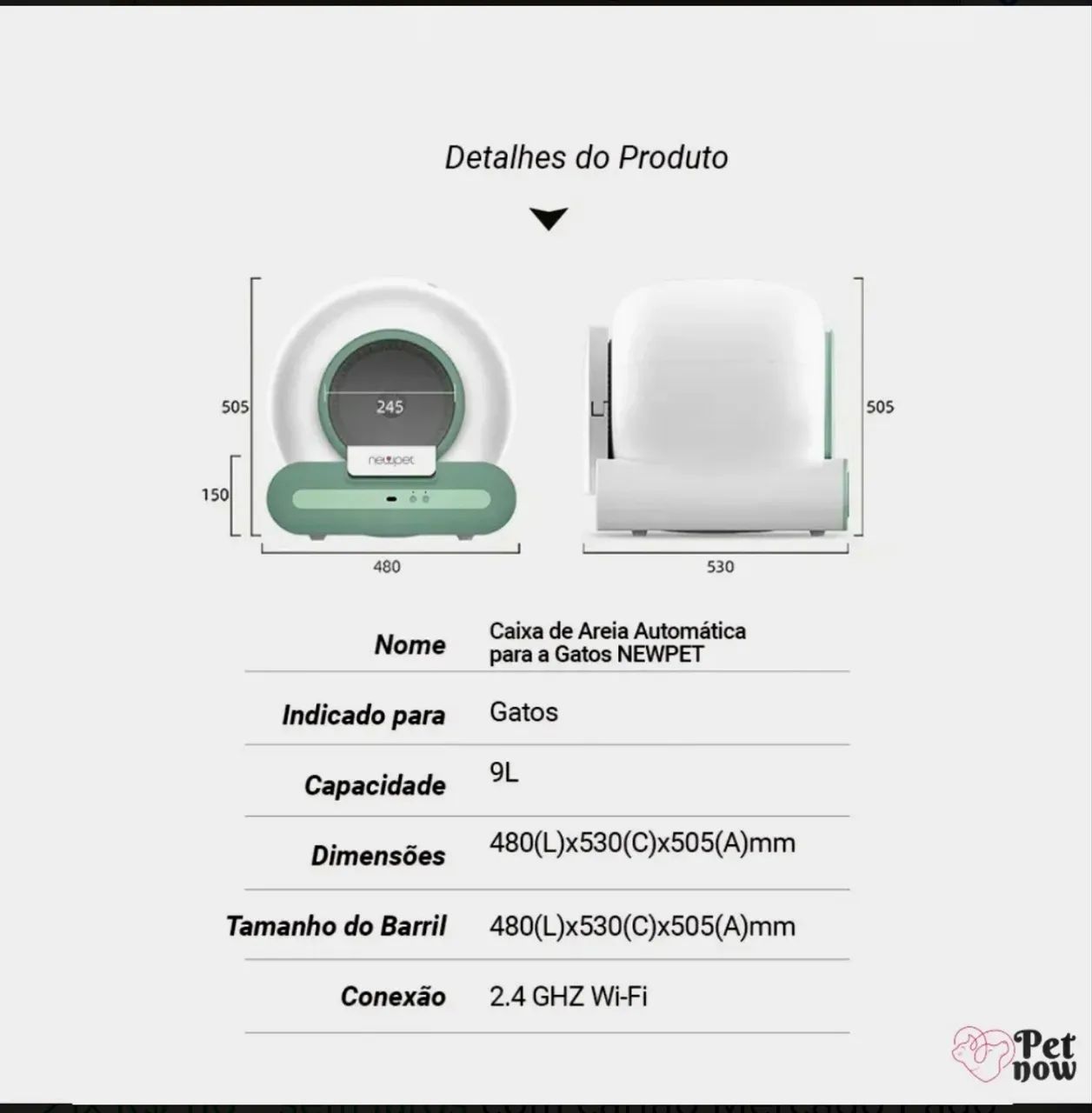 Caixa de Areia Automática para Gatos - NEWPET  - Foto 3