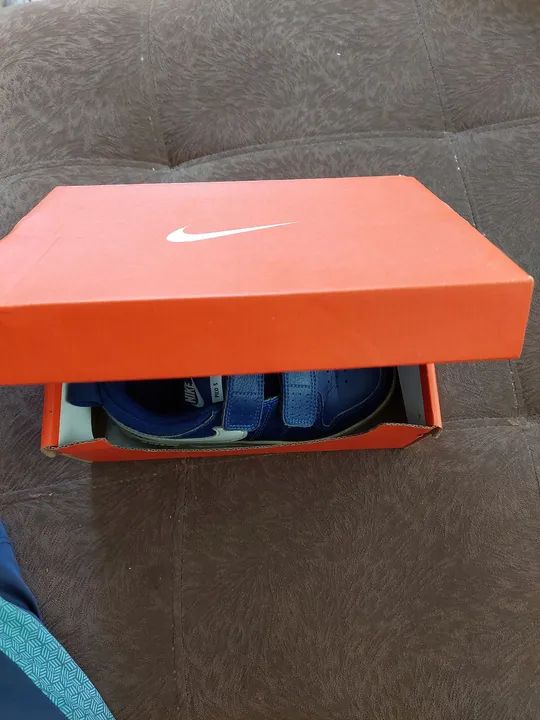 Tênis original Nike Pico 5 Infantil - Azul - Tamanho 27 - Foto 5