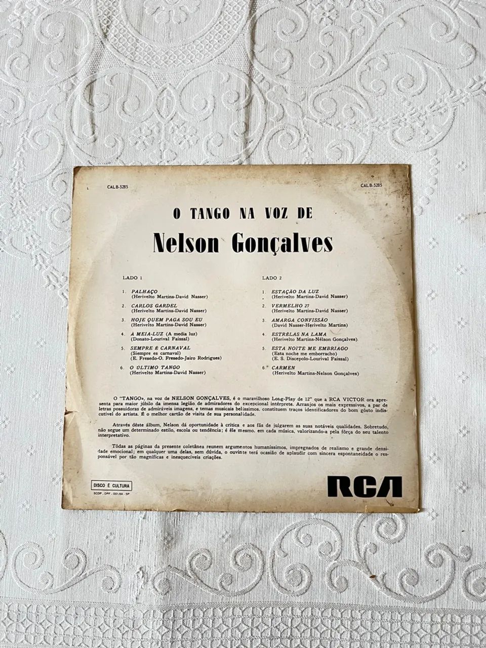 Disco de Vinil O Tango - Nelson Gonçalves - Foto 2