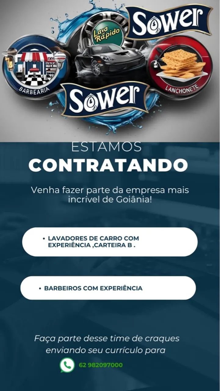 Contratamos lavador de carros 