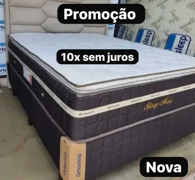 Cama box colchão e base nova