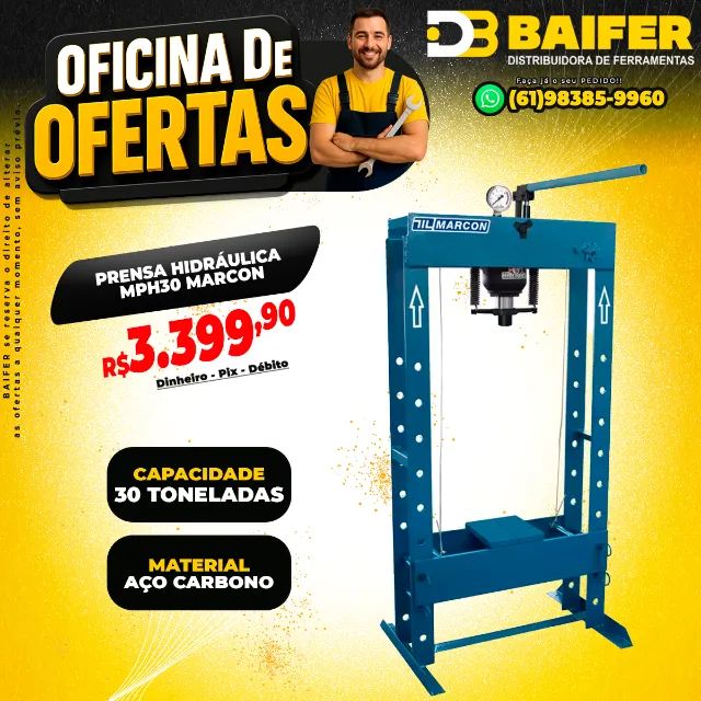 Prensa 30 Toneladas Hidráulica Mph30 Marcon
