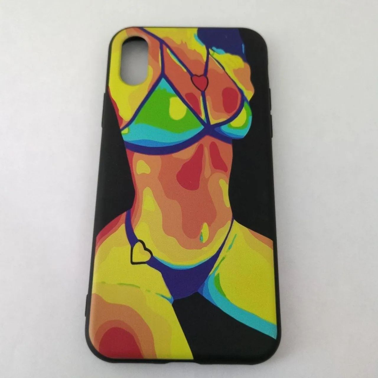 Capas coloridas estilo biquíni e roxa para iPhone X/XR