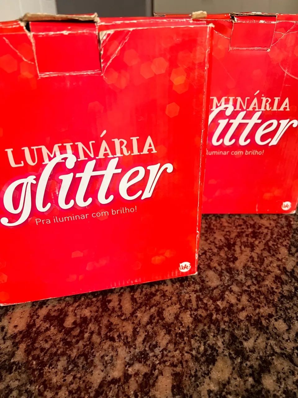 Luminária de Glitter Dourada - Foto 3