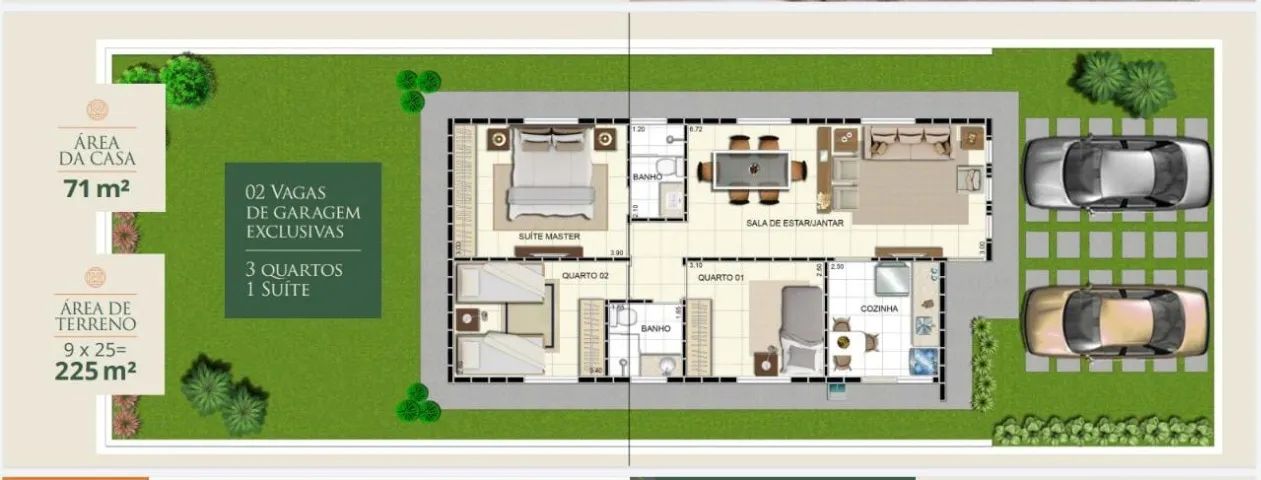 Casa com 3 dorm. prox. a Ponta Negra. - Foto 4