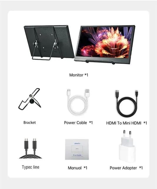 Monitor portátil HDMI, USB, tipo C, 11,6" - Foto 5