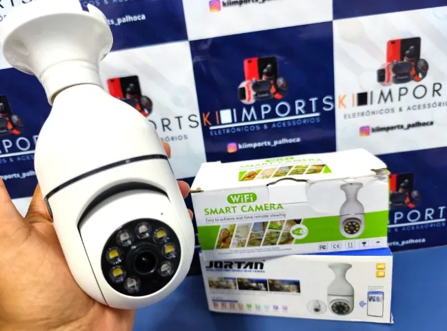 Câmera Segurança Wi-fi Sem Fio 360° Encaixe Lâmpada - Visão Noturna - A Pronta Entrega!!