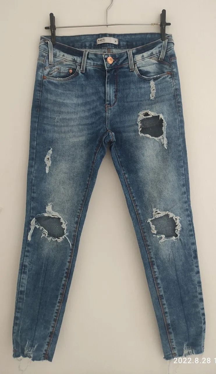 Calça Jeans Destroyed - Foto 4