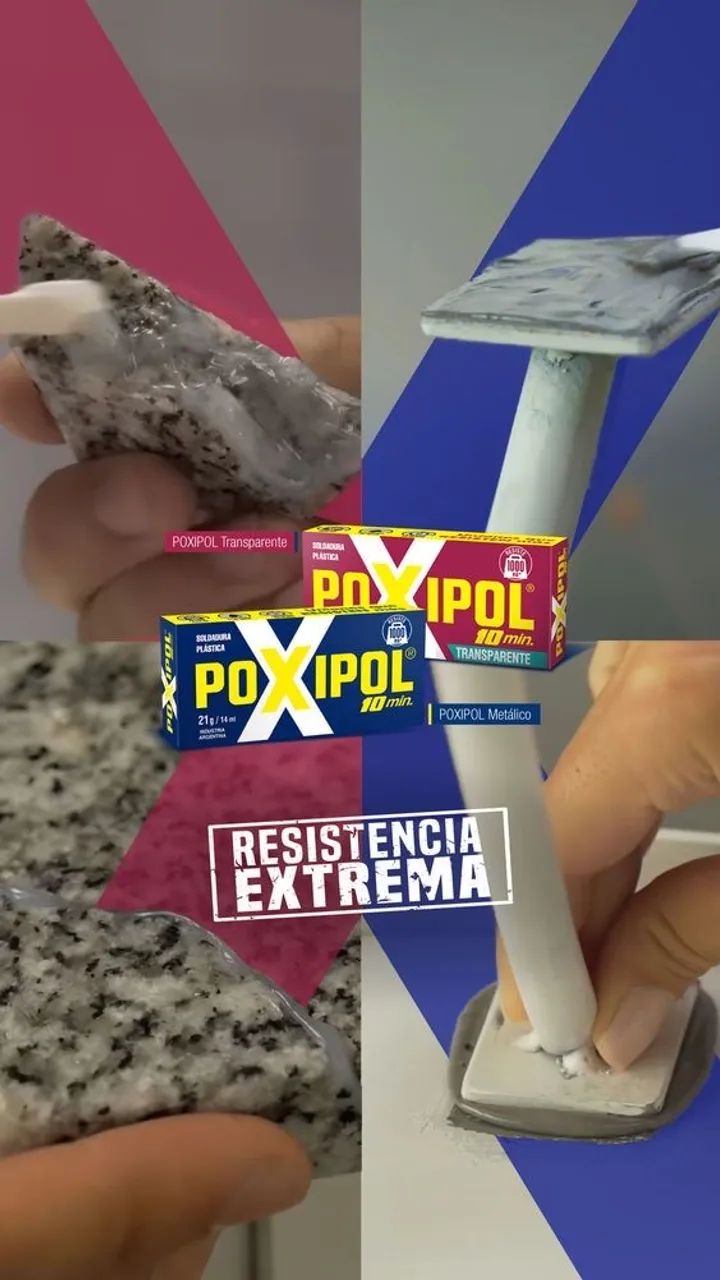 Poxipol Original Cola Epóxi Azul ou Transparente - Foto 4