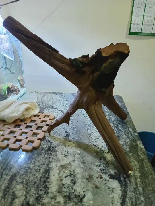 Tronco de madeira para aquario - Foto 2