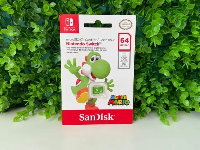 Cartão Micro SD SanDisk, Nintendo Switch 64GB - SDSQXAO-064G-GN6ZN