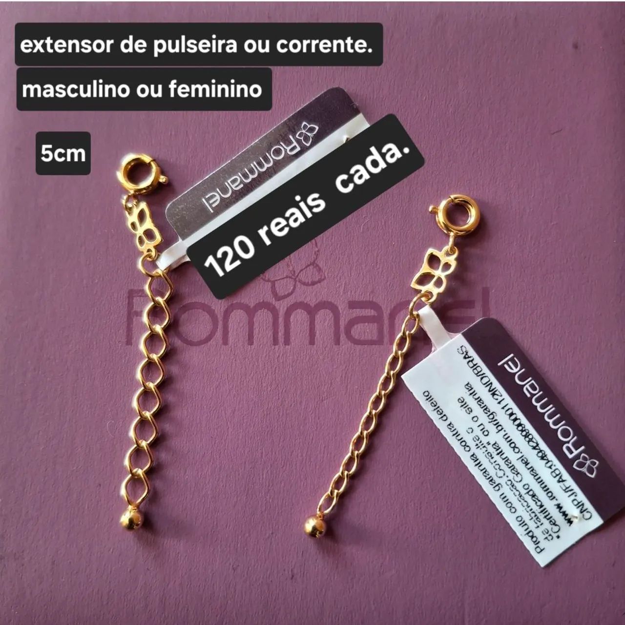 Extensor de pulseira ou corrente ROMANE 120 cadaL 
