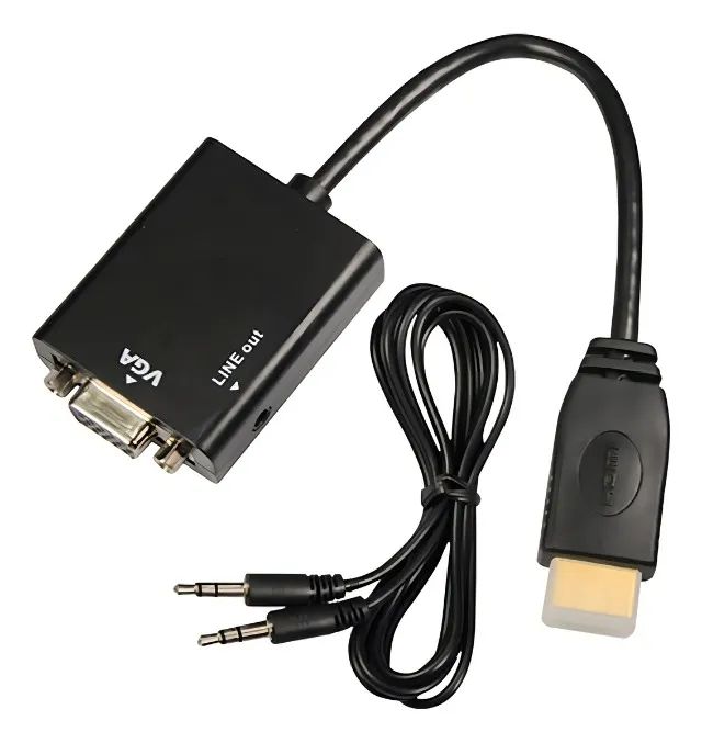 Cabo Conversor Hdmi Para Vga Full Hd 1080p Alta Performance