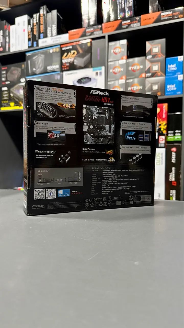 Placa mãe B450m Asrock (Nova Lacrada) - Foto 4