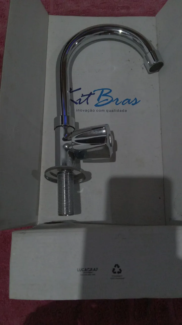 Torneira de lavatorio Cromada Kit Bras