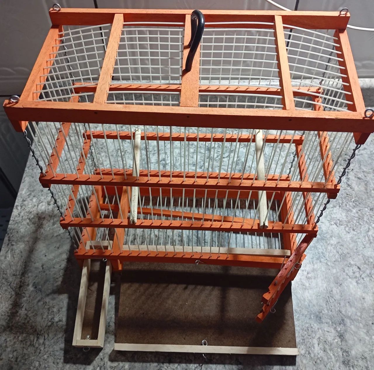 Gaiola de madeira e fibra. - Foto 4