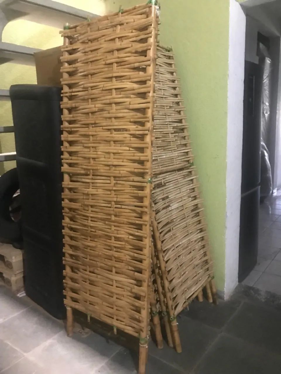 Painel de bambu natural 5 peças. 