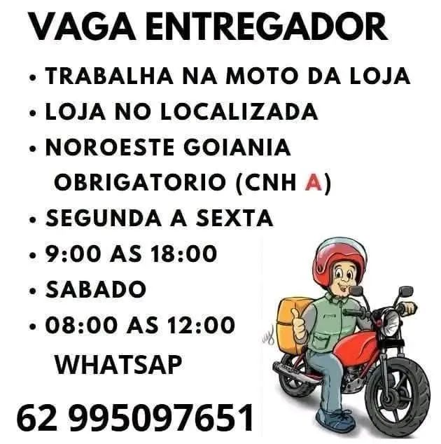 Contrata se entregador motoqueiro 