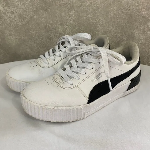 Tênis Puma Carina Branco Couro Soft Foam Tamanho 33-34