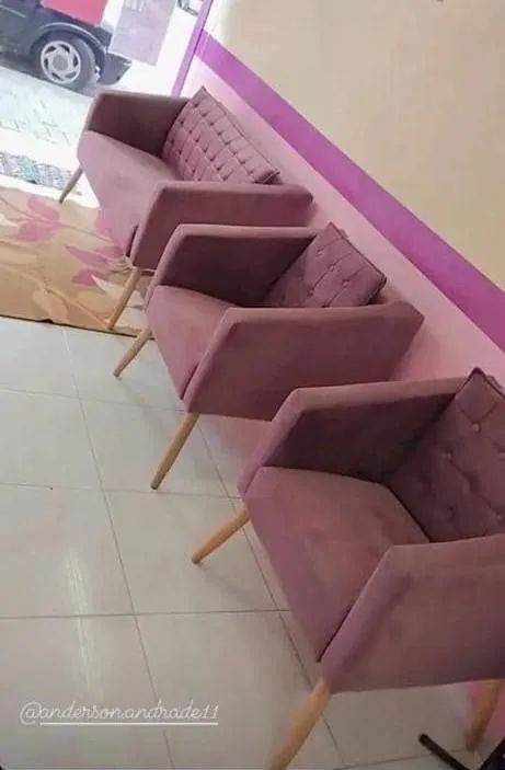 Poltronas de veludo rosa -  Conforto e elegância!